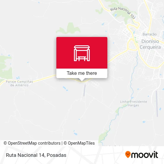 Mapa de Ruta Nacional 14