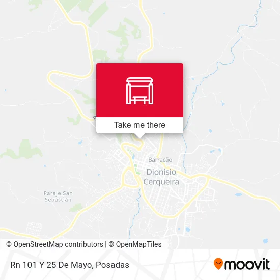 Mapa de Rn 101 Y 25 De Mayo