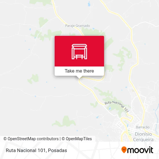 Mapa de Ruta Nacional 101