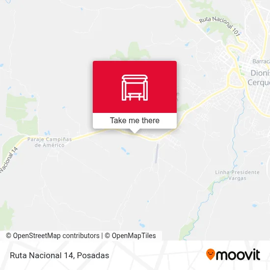 Mapa de Ruta Nacional 14