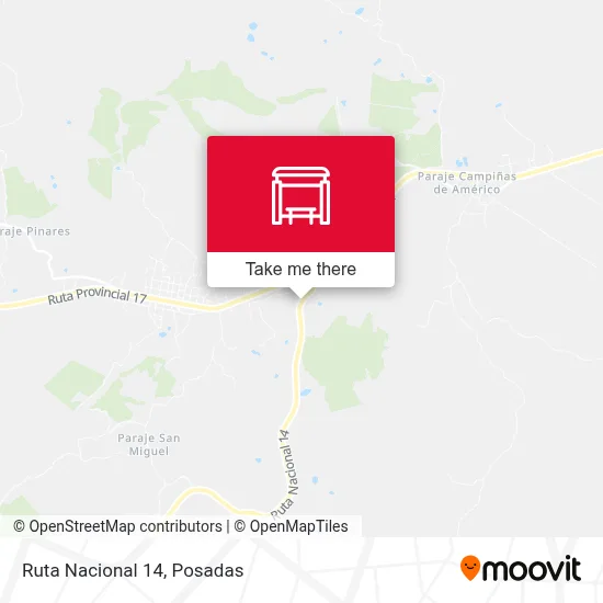 Mapa de Ruta Nacional 14