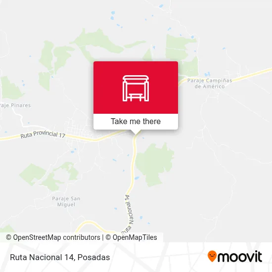 Mapa de Ruta Nacional 14