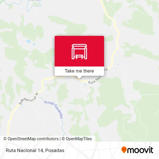 Mapa de Ruta Nacional 14