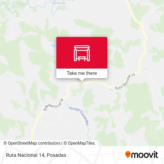 Mapa de Ruta Nacional 14