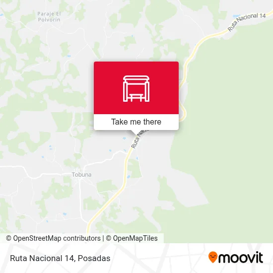 Mapa de Ruta Nacional 14