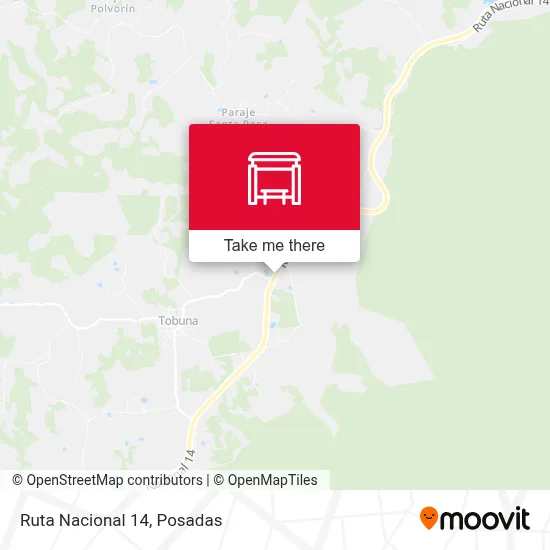 Mapa de Ruta Nacional 14