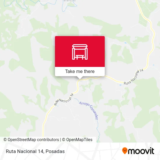 Mapa de Ruta Nacional 14