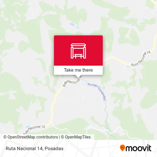 Mapa de Ruta Nacional 14