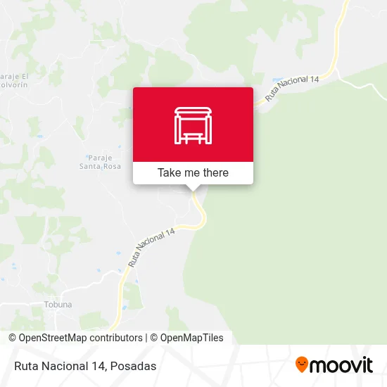 Mapa de Ruta Nacional 14