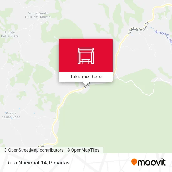 Mapa de Ruta Nacional 14