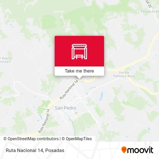 Mapa de Ruta Nacional 14