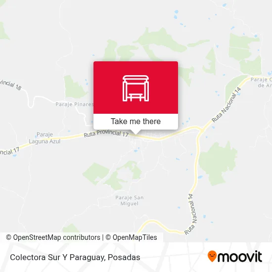 Colectora Sur Y Paraguay map