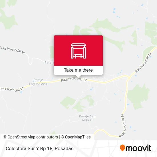Colectora Sur Y Rp 18 map