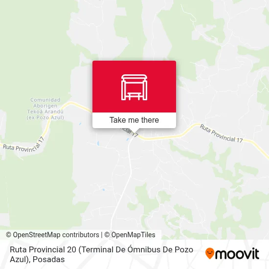 Ruta Provincial 20 (Terminal De Ómnibus De Pozo Azul) map