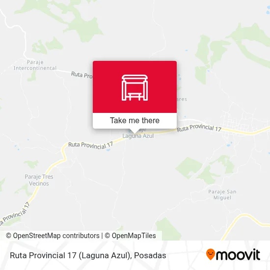 Mapa de Ruta Provincial 17 (Laguna Azul)