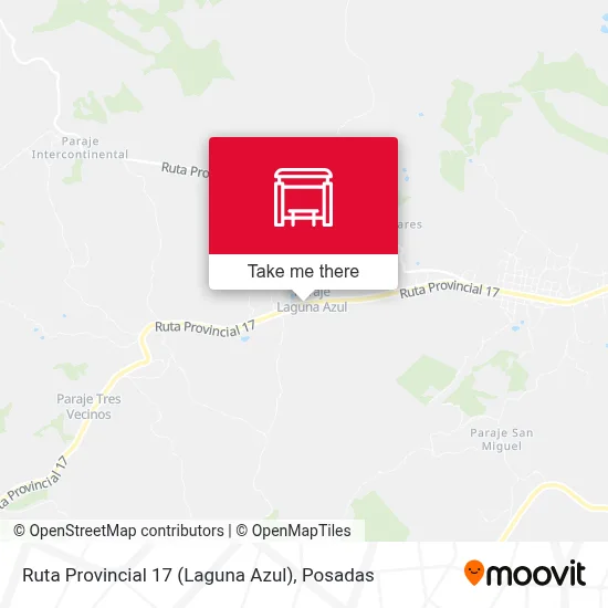 Mapa de Ruta Provincial 17 (Laguna Azul)