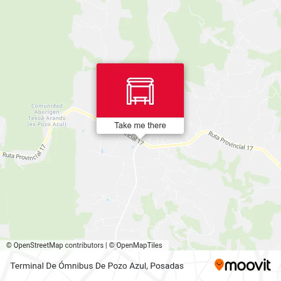 Terminal De Ómnibus De Pozo Azul map