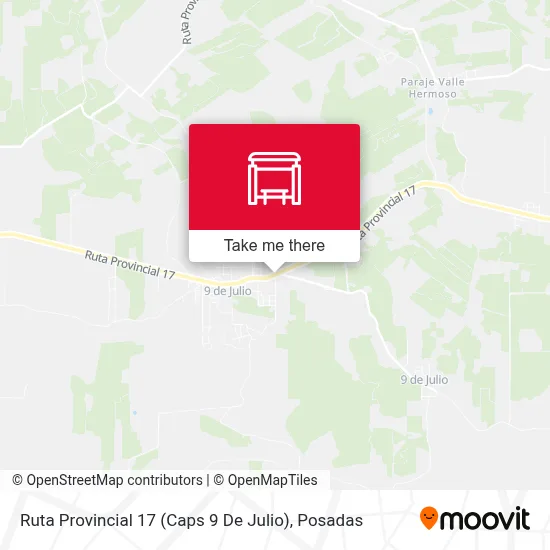 Ruta Provincial 17 (Caps 9 De Julio) map