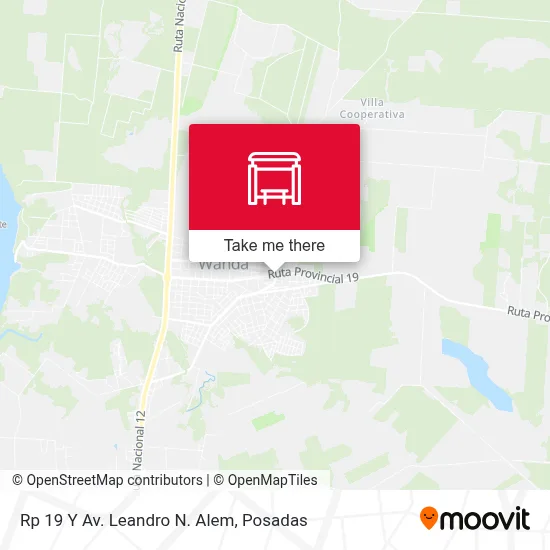 Mapa de Rp 19 Y Av. Leandro N. Alem