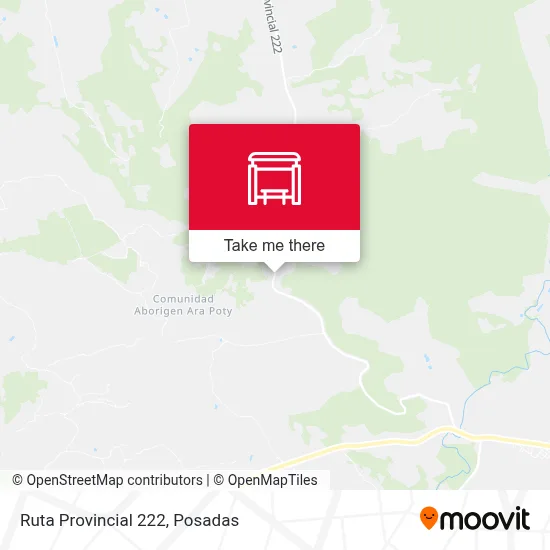 Mapa de Ruta Provincial 222