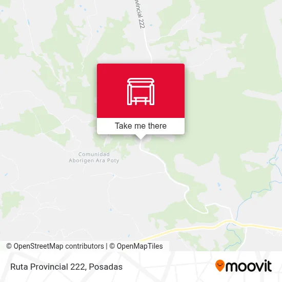Mapa de Ruta Provincial 222