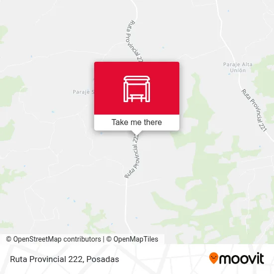 Mapa de Ruta Provincial 222