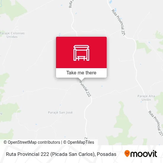 Ruta Provincial 222 (Picada San Carlos) map