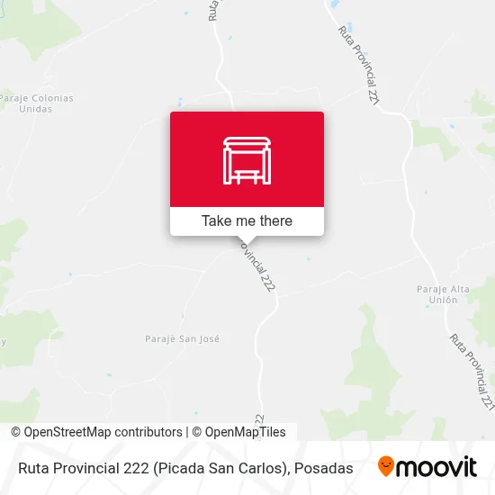 Ruta Provincial 222 (Picada San Carlos) map