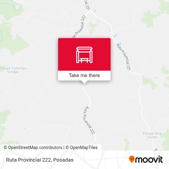 Mapa de Ruta Provincial 222