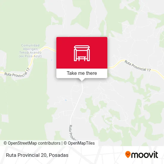 Mapa de Ruta Provincial 20
