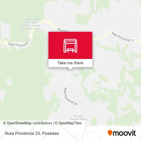 Mapa de Ruta Provincial 20