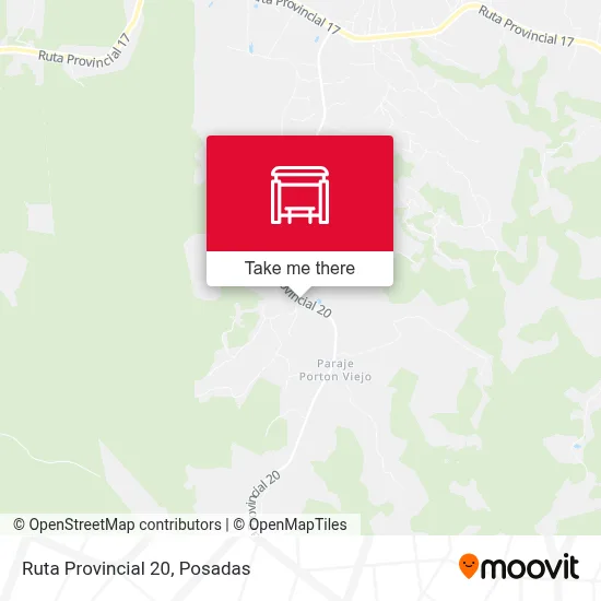 Mapa de Ruta Provincial 20
