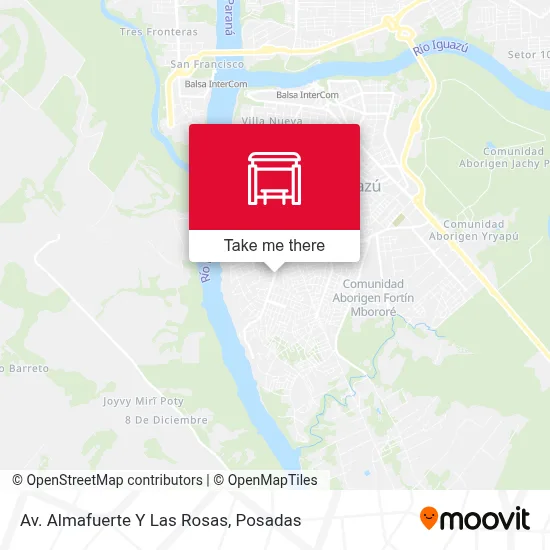 Av. Almafuerte Y Las Rosas map