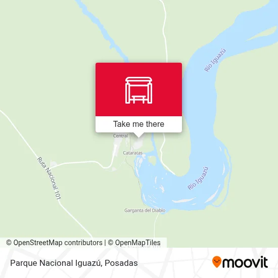 Parque Nacional Iguazú map