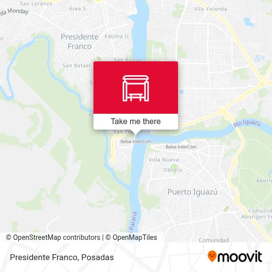 Presidente Franco map