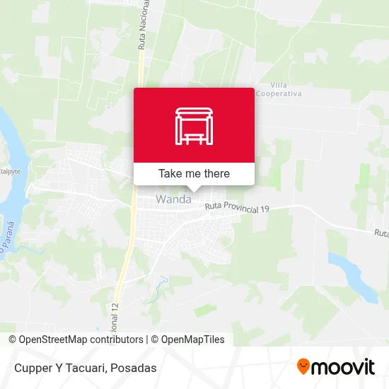 Cupper Y Tacuari map