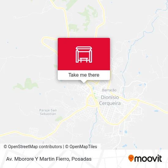 Av. Mborore Y Martin Fierro map