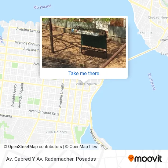 Av. Cabred Y Av. Rademacher map