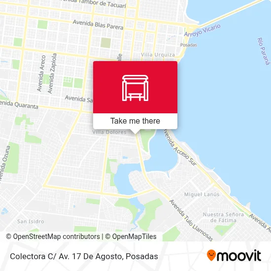Colectora C/ Av. 17 De Agosto map