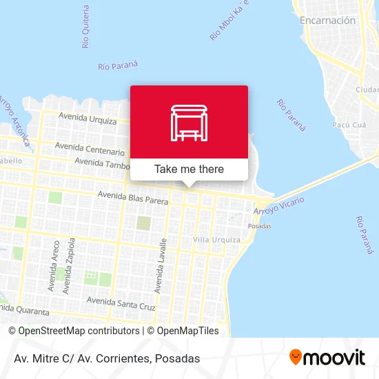 Av. Mitre C/ Av. Corrientes map