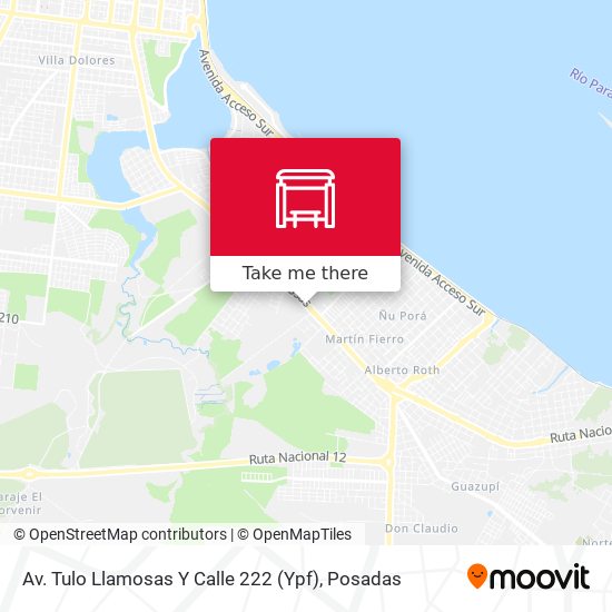Mapa de Av. Tulo Llamosas Y Calle 222 (Ypf)