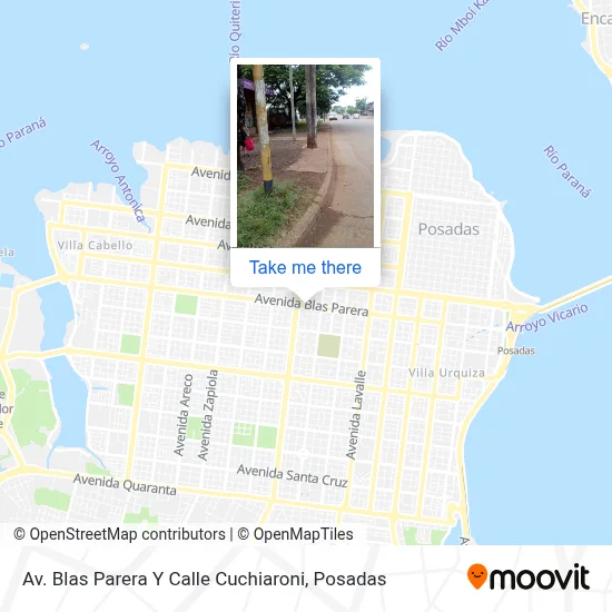 Av. Blas Parera Y Calle Cuchiaroni map