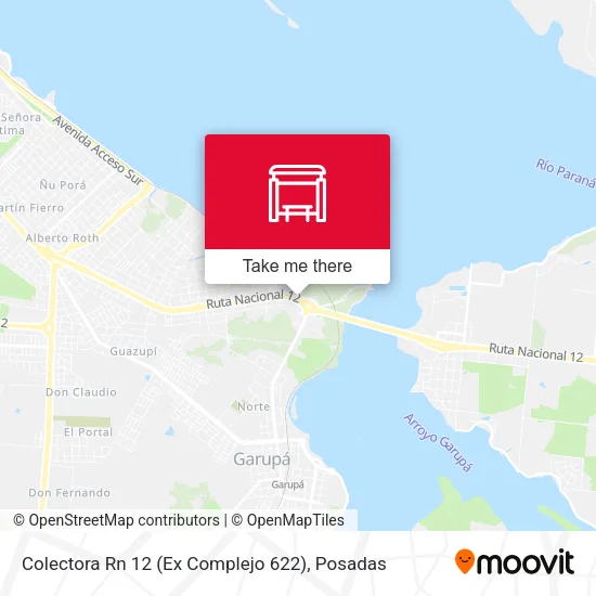 Colectora Rn 12 (Ex Complejo 622) map