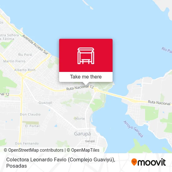 Colectora Leonardo Favio (Complejo Guaviyú) map