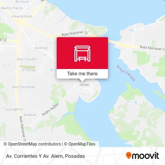 Av. Corrientes Y Av. Alem map