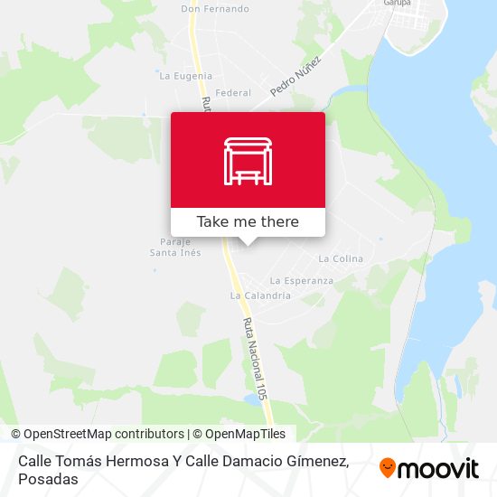 Mapa de Calle Tomás Hermosa Y Calle Damacio Gímenez