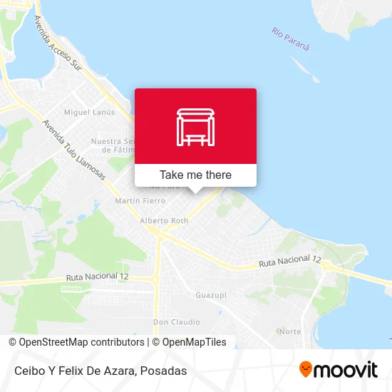 Ceibo Y Felix De Azara map