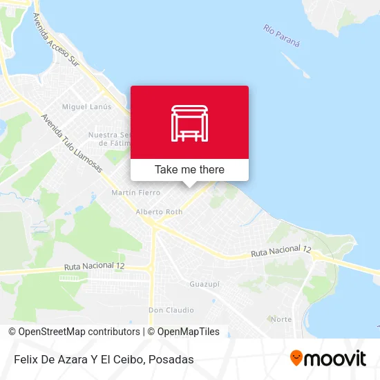 Felix De Azara Y El Ceibo map