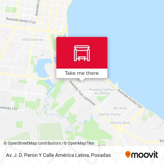 Mapa de Av. J. D. Peron Y Calle América Latina