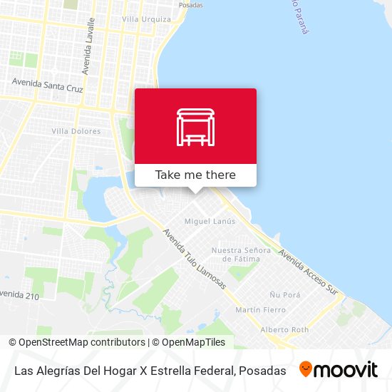 Las Alegrías Del Hogar X Estrella Federal map
